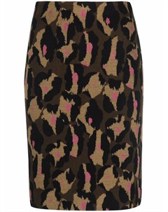 Трикотажная юбка с леопардовым принтом Dvf diane von furstenberg