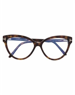 Очки в глянцевой оправе кошачий глаз Tom ford eyewear