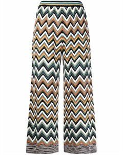 Брюки широкого кроя с узором зигзаг Missoni