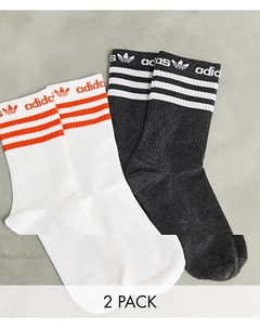 Набор из 2 пар носков в полоску с линейным логотипом Premium Sweats Adidas originals