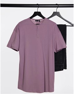 Длинная свободная футболка выбеленного сиреневого цвета в винтажном стиле Asos design