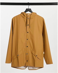 Короткая непромокаемая куртка цвета хаки Rains