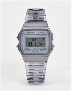Цифровые часы с серым ремешком Casio