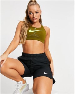 Спортивный бюстгальтер цвета хаки с высоким уровнем поддержки Nike training