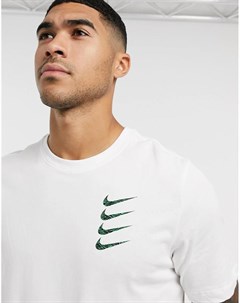 Белая футболка с логотипом галочкой Nike training