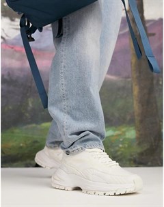 Светлые кроссовки на массивной подошве с резиновыми вставками Asos design
