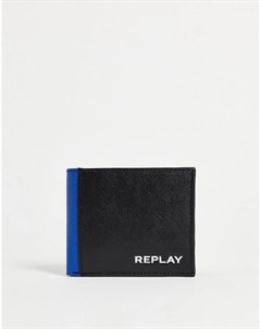 Контрастный бумажник двойного сложения с логотипом Replay
