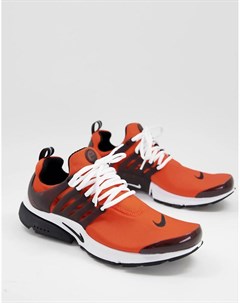 Оранжевые с черным кроссовки Air Presto Nike