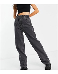 Черные мешковатые винтажные джинсы в стиле 90 х с ремнем на поясе x014 Collusion