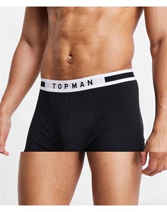 Черные плавки с поясом с принтом Topman