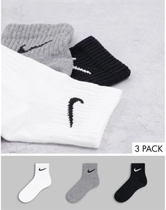 3 пары носков до щиколотки разных цветов Nike training