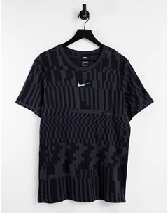 Черная принтованная футболка с логотипом Zig Zag Nike