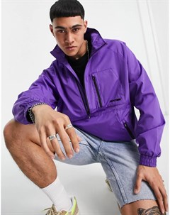 Легкая фиолетовая куртка без застежки Bershka