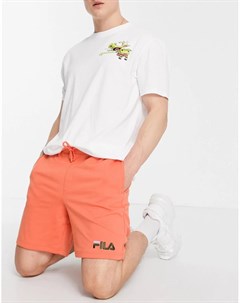 Оранжевые шорты с логотипом Darnell Fila