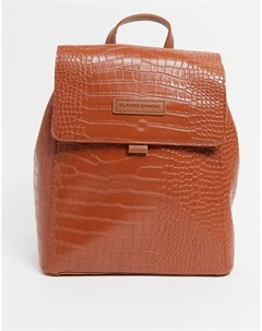 Светло коричневый рюкзак с эффектом крокодиловой кожи Claudia canova