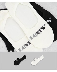 Набор из 2 пар невидимых носков белого и черного цвета Levi's®