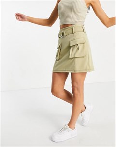 Фисташково зеленая юбка в утилитарном стиле от комплекта 4th & reckless