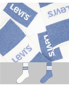 Набор из 2 пар носков в рубчик кремового и синего цветов из переработанных материалов Levi's®