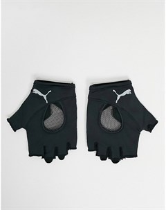 Черные перчатки без пальцев Training Puma