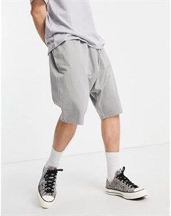 Легкие трикотажные шорты серого цвета с заниженным шаговым швом Asos design