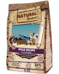Сухой корм Wild Recipe для собак 2 кг Natural greatness