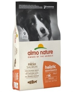 Сухой корм Holistic для взрослых собак средних пород 2 кг Лосось Almo nature