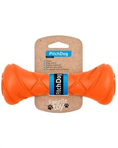 Игрушка гантель оранжевая для собак 19 х 7 см Оранжевый Pitchdog