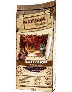 Сухой корм Turkey Recipe для собак 12 кг Индейка Natural greatness