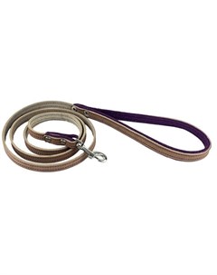 Поводок Suomi Line однослойный бежевый фиолетовый для собак 12 мм х 1 2 м Бежевый фиолетовый Zooexpress