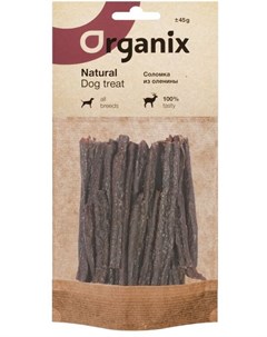 Лакомство Премиум соломка из оленины для собак 45 г Organix