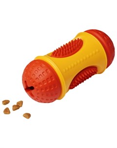 Игрушка Silver Series цилиндр фигурный для лакомств желто красный для собак 6 х 13 см Желто красный Homepet