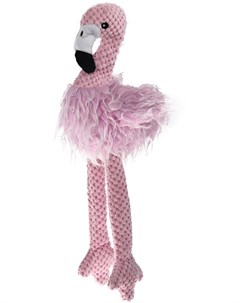 Игрушка Фламинго с пищалкой плюш для собак 42х15 см Homepet