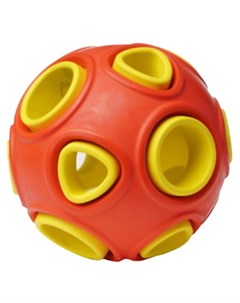 Игрушка Silver Series мяч красно желтый для собак O 7 5 см Красно желтый Homepet