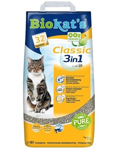 Наполнитель Classic комкующийся для кошек 10 л 9 9 кг Biokat's