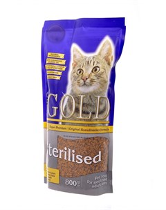 Сухой корм для профилактики мочекаменной болезни у стерилизованных кошек 800 г Nero gold