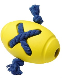 Игрушка Silver Series мяч регби с канатом желтый для собак O 8 x 12 7 см Желтый Homepet