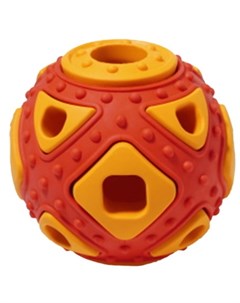 Игрушка Silver Series мяч фигурный красно оранжевый для собак O 6 4 x 5 9 см Красно оранжевый Homepet