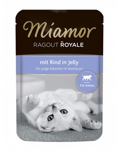 Паучи Ragout Royal с говядиной в желе для котят 100 г Говядина Miamor