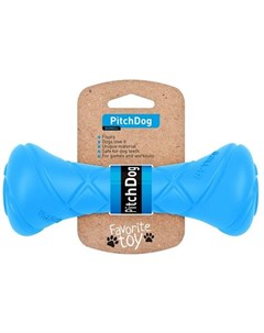 Игрушка гантель голубая для собак 19 х 7 см Голубой Pitchdog