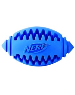 Игрушка Мяч для регби рифленый для собак 10 см Синий Nerf