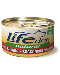 Консервы Lifedog beef chunks with vegetables кусочки говядины с овощами в соусе для собак 90 г Говяд Life natural