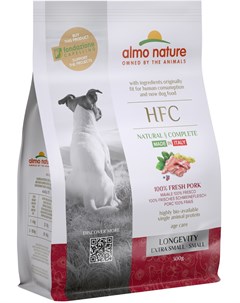 Сухой корм HFC со свежей свининой для взрослых и пожилых собак карликовых и мелких пород 300 г Свини Almo nature