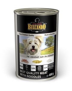 Консервы Отборное мясо с лапшой для собак 400 г Отборное мясо с лапшой Belcando