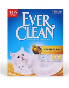 Наполнитель Litter Free Paws комкующийся глиняный для длинношерстных кошек 10 л 9 8 кг Ever clean