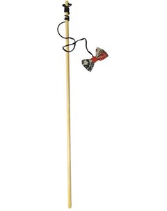 Игрушка ЭкоLine Удочка деревянная с льняным бантом для кошек 50 см Zooexpress