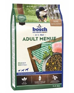 Сухой корм Adult Menue для взрослых собак 3 кг Bosch