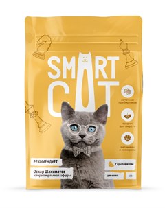 Сухой корм с цыпленком для котят 400 г Цыпленок Smart cat