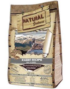 Сухой корм Rabbit Recipe Light Fit для собак склонных к полноте 2 кг Кролик Natural greatness
