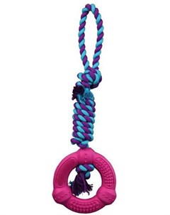 Игрушка Denta Fun Кольцо на веревке для собак 41 см кольцо 12 см В ассортименте Trixie