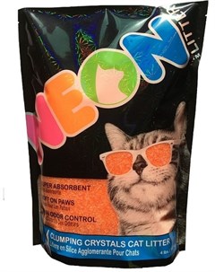 Наполнитель комкующийся силикагелевый для кошек 1 8 кг Оранжевый Neon litter